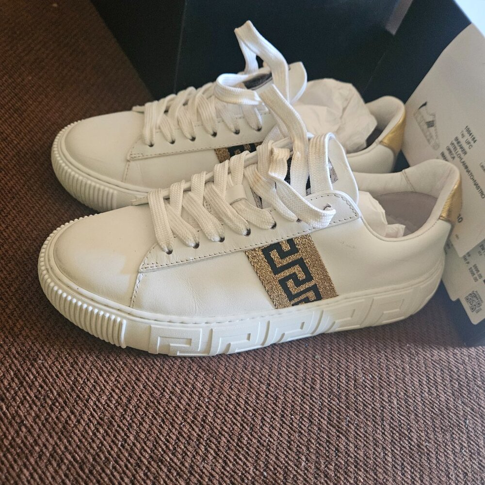 Authentic Versace Greca-Print Sneakers - image 3